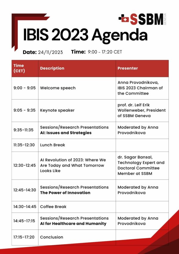 IBIS 2023 Agenda
