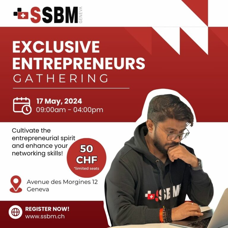 Exclusive Entrepreneurs SSBM Geneva event