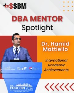 DBA Mentor Achievement Dr. Hamid Mattiello
