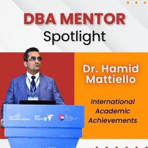 DBA Mentor Achievement Dr. Hamid Mattiello