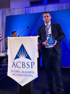 ACBSP award - SSBM Geneva Professor Dario Silić